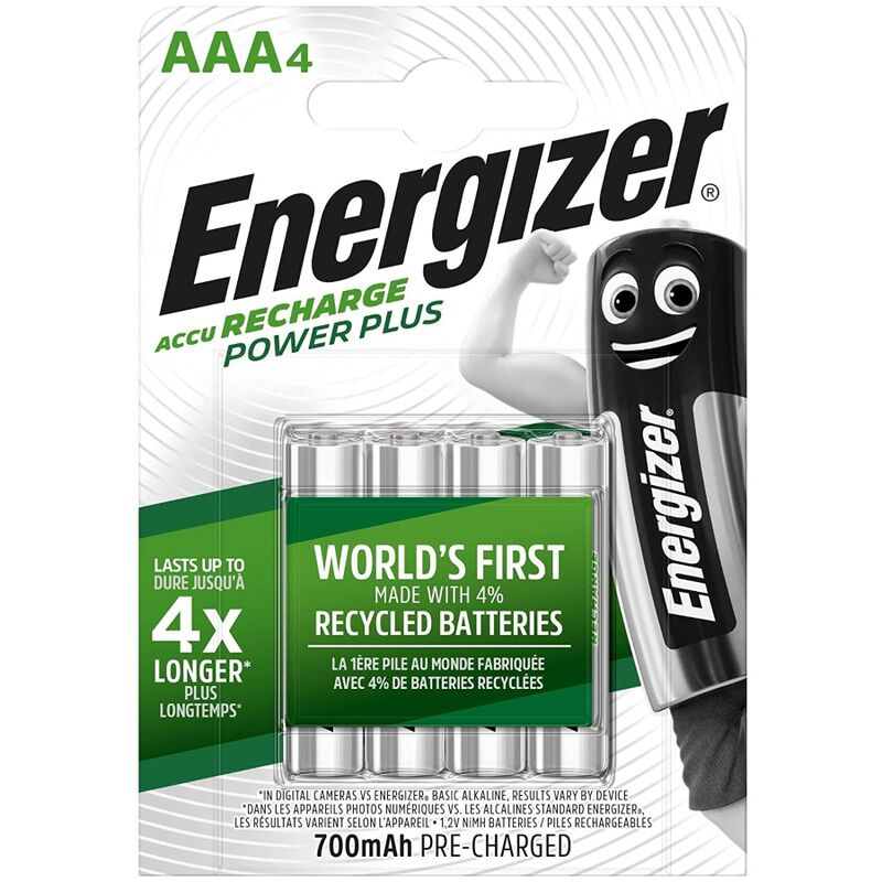 Energizer - Baterias Recarregáveis AAA4 Blister 4