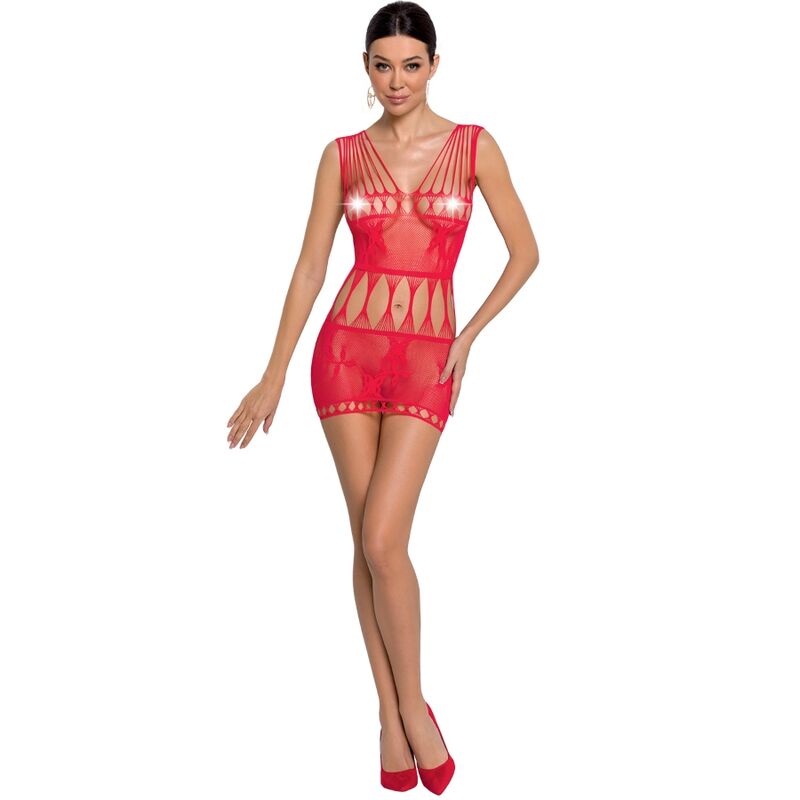 PASSION - WOMAN BS090 BODYSTOCKING VERMELHO TAMANHO ÚNICO