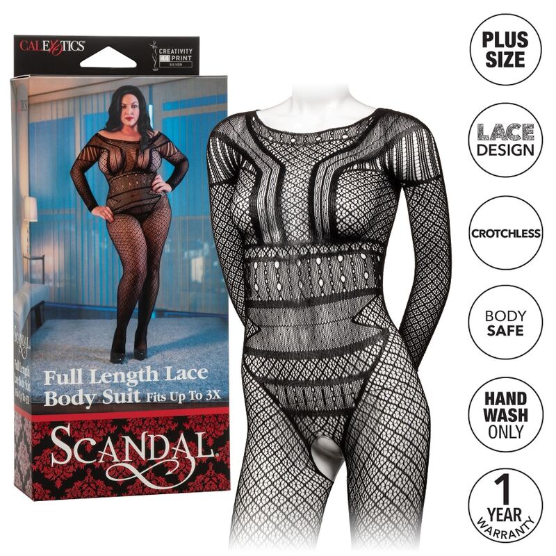 CALEXOTICS - LACE BODYSUIT TAMANHO PLUS