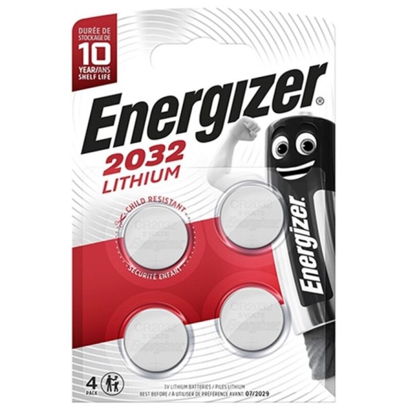 Energizer - Bateria Botão de Lítio CR2032 3V 4 Unidades