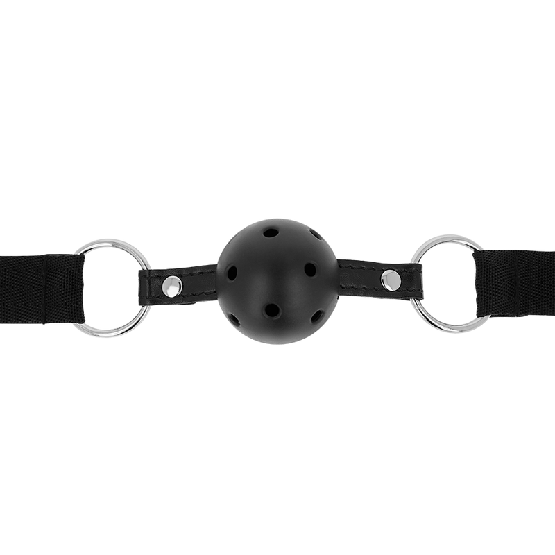 OHMAMA FETISH - MORDAÇA BOLA RESPIRÁVEL EM TECIDO PRETO