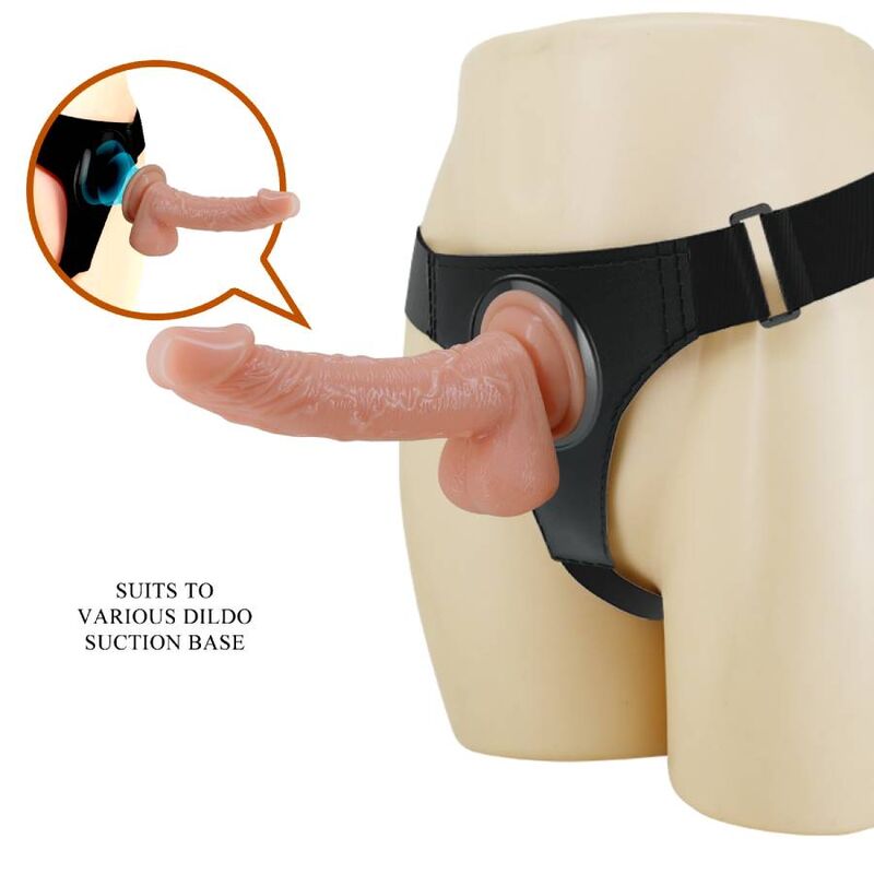 PRETTY LOVE - HARNESS BRIEFS ARNÊS UNIVERSAL COM DILDO KEVIN 19 CM NATURAL