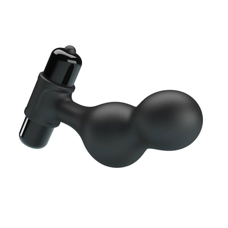 MR PLAY - PLUG ANAL EM SILICONE COM VIBRAÇÃO PRETO