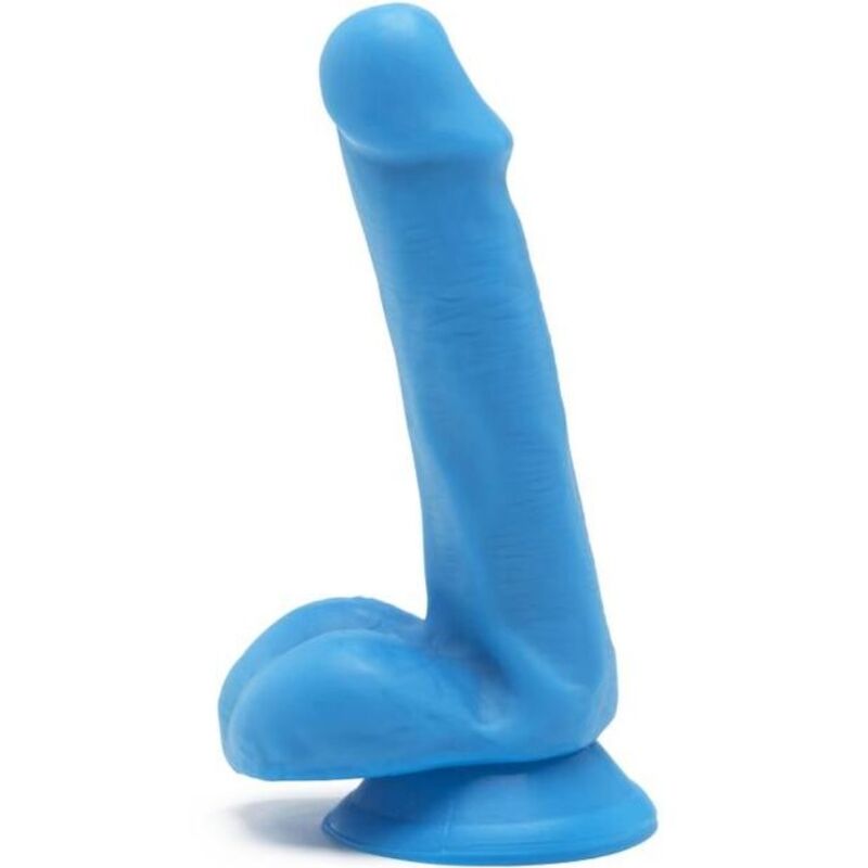 GET REAL - HAPPY DICKS DILDO 12 CM COM TESTÍCULOS AZUL