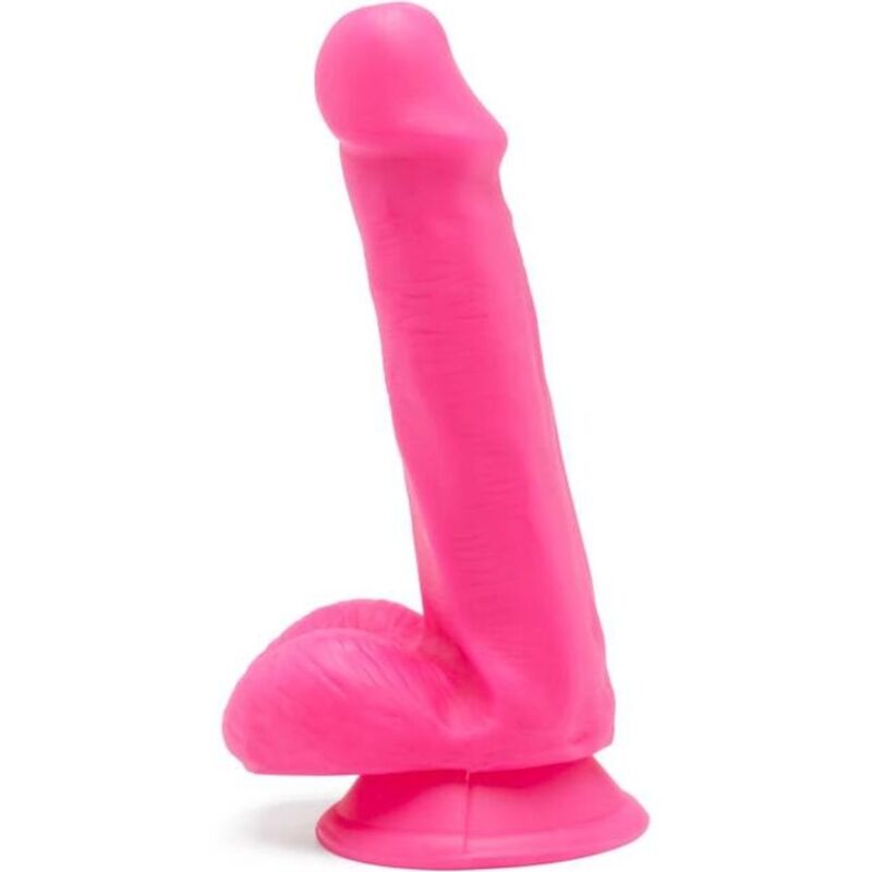 GET REAL - HAPPY DICKS DILDO 12 CM COM TESTÍCULOS ROSA