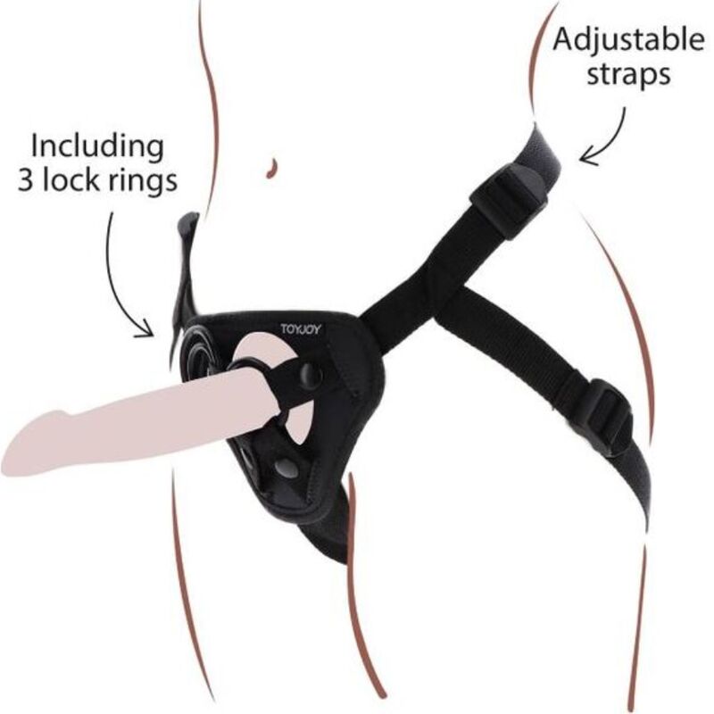 GET REAL - STRAP-ON ARNÊS PRETO