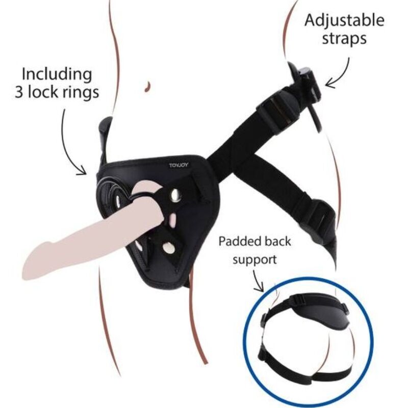 GET REAL - STRAP-ON DELUXE ARNÊS PRETO