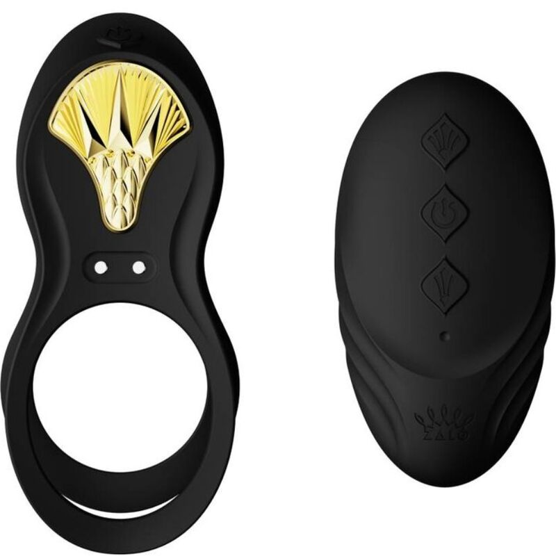 ZALO - BAYEK ANEL VIBRADOR COM CONTROLO REMOTO PARA CASAIS PRETO
