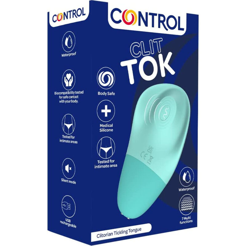 CONTROL - CLIT TOK ESTIMULADOR DE LÍNGUA CLITORIANA RECARREGÁVEL