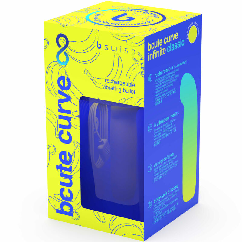 B SWISH - BCUTE CURVE INFINITE CLASSIC EDIÇÃO LIMITADA VIBRADOR RECARREGÁVEL EM SILICONE AMARELO