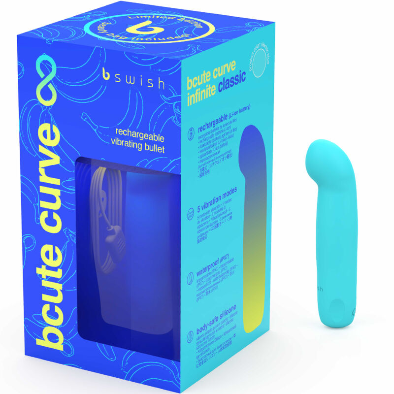 B SWISH - BCUTE CURVE INFINITE CLASSIC EDIÇÃO LIMITADA VIBRADOR RECARREGÁVEL EM SILICONE AZUL