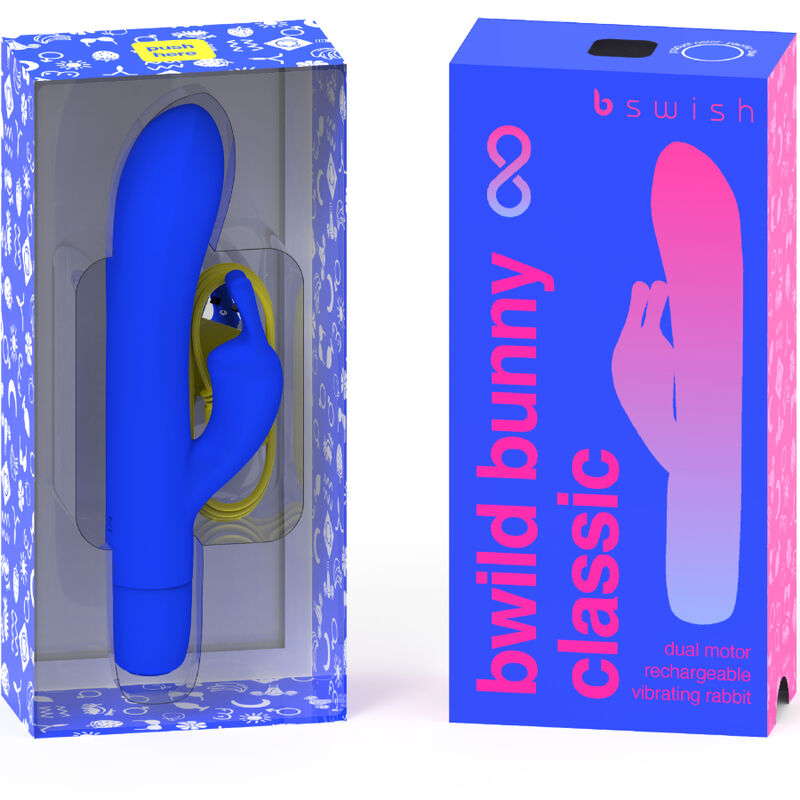 B SWISH - BWILD BUNNY INFINITE CLASSIC VIBRADOR RECARREGÁVEL EM SILICONE AZUL
