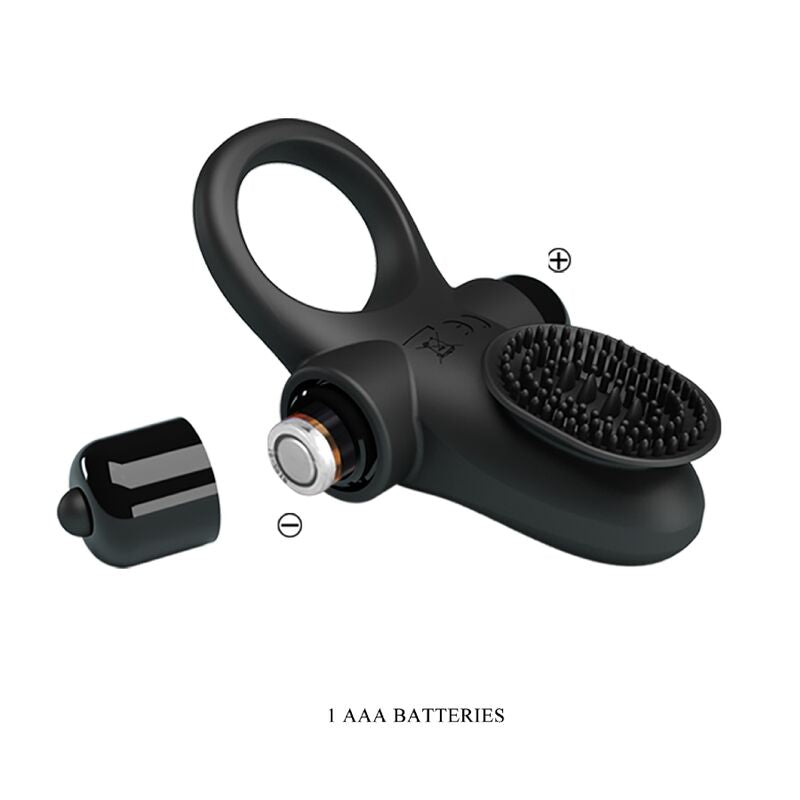 PRETTY LOVE - ANEL VIBRADOR II PARA PÊNIS PRETO