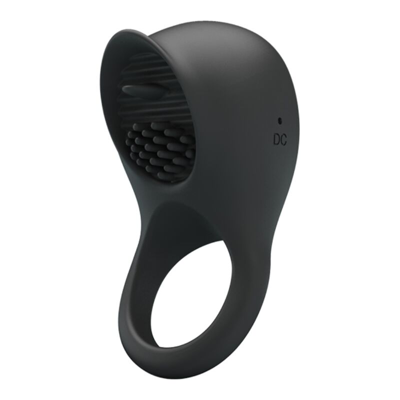 PRETTY LOVE - ANEL VIBRADOR PARA PÊNIS COM LÍNGUA PRETO