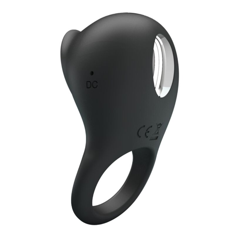 PRETTY LOVE - ANEL VIBRADOR PARA PÊNIS COM LÍNGUA PRETO