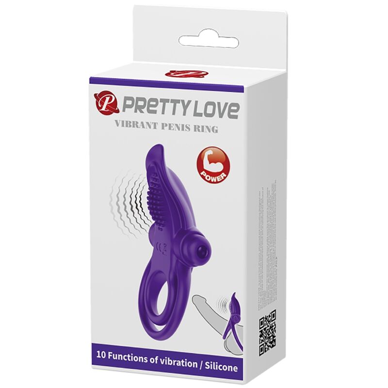 PRETTY LOVE - ANEL VIBRADOR PARA PÊNIS ROXO