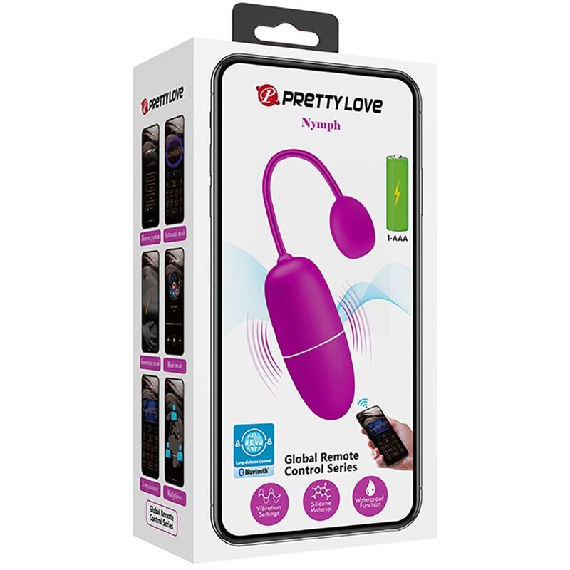 PRETTY LOVE - NYMPH OVO VIBRADOR CONTROLADO POR APP VIOLETA