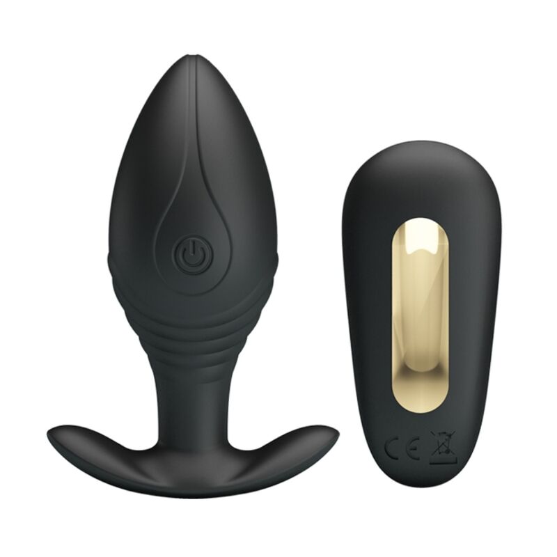 PRETTY LOVE - REGINA PLUG ANAL VIBRADOR RECARREGÁVEL PRETO