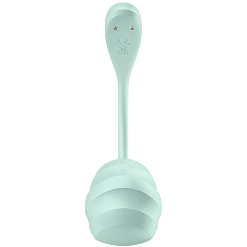 SATISFYER - SMOOTH PETAL ESTIMULADOR PONTO G VERDE ÁGUA COM APP GRÁTIS