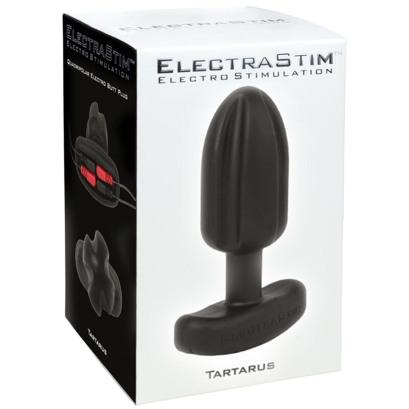 ELECTRASTIM - TARTARUS PLUG ANAL EM SILICONE QUADRIPOLAR PRETO