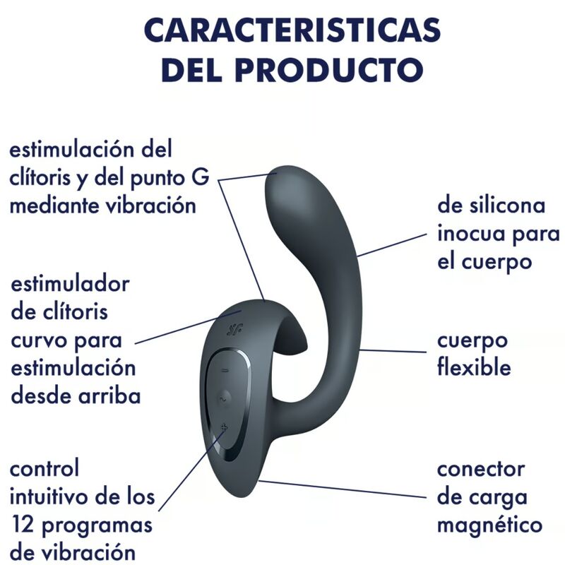 SATISFYER - G FOR GODDESS 1 VIBRADOR RABBIT CINZENTO ESCURO