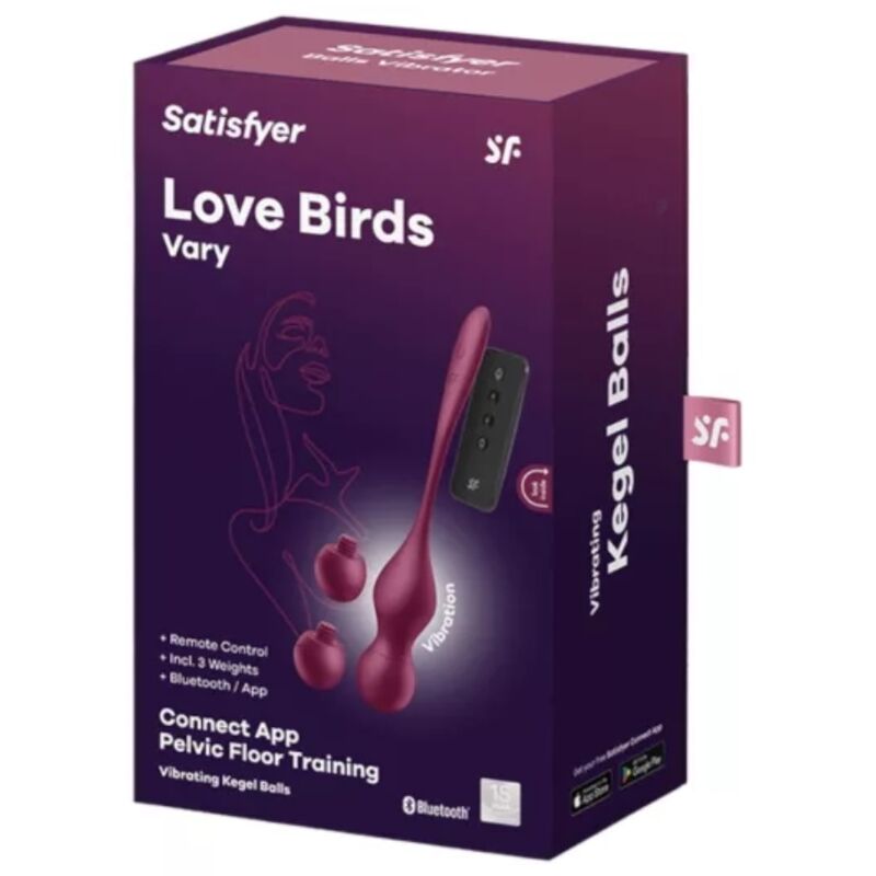 SATISFYER - LOVE BIRDS VARY BOLAS VIBRATÓRIAS COM APP GRÁTIS VINHO