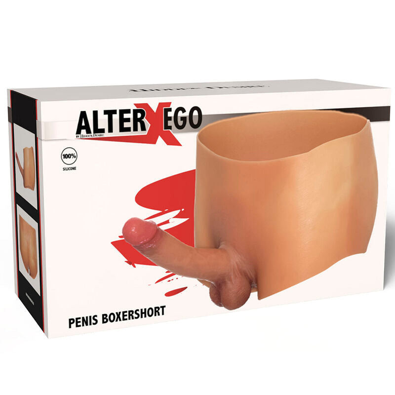HIDDEN DESIRE - ALTER EGO BOXER COM PÊNIS 18 CM NATURAL TAMANHO L