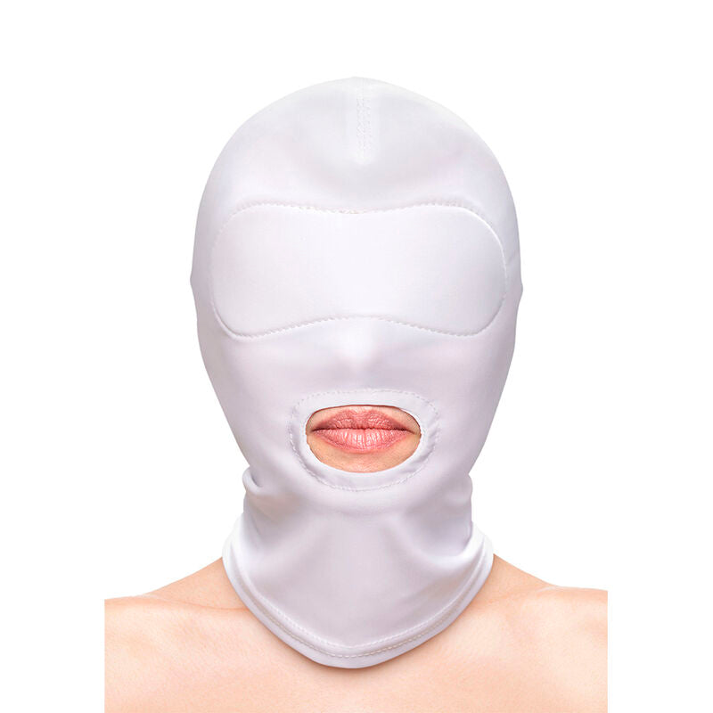 NS NOVELTIES - FETISH & FASHION BALACLAVA ABERTURA PARA BOCA EM NYLON BRANCO