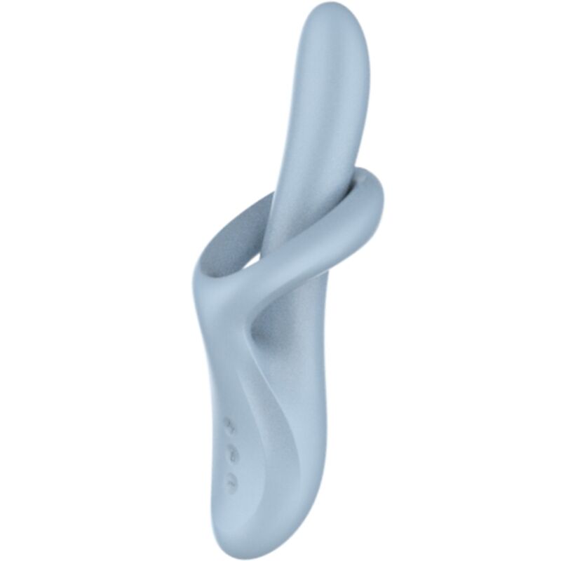 SATISFYER - HEAT FLEX 4 VIBRADOR COM EFEITO CALOR 12 VIBRAÇÕES AZUL