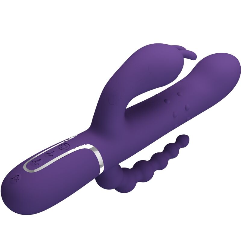 PRETTY LOVE - CAMMY TRIPLO VIBRADOR MULTIFUNÇÕES 4 EM 1 ROXO