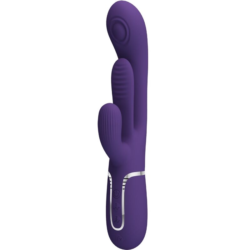 PRETTY LOVE - SHANIA TRIPLO VIBRADOR RABBIT MULTIFUNÇÕES ROXO