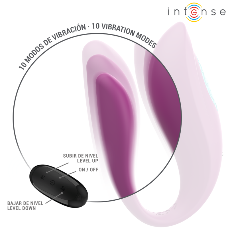 INTENSE - ANNIE ESTIMULADOR & VIBRADOR EM FORMA DE U ROXO COM CONTROLO REMOTO