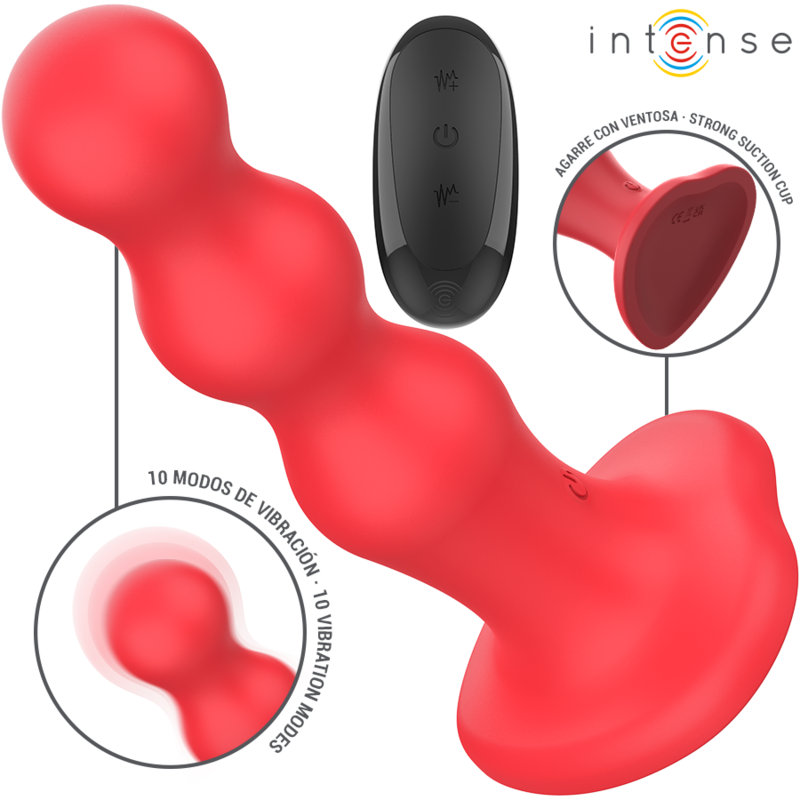 INTENSE - CODY VIBRADOR COM VENTOSA VERMELHO COM CONTROLO REMOTO