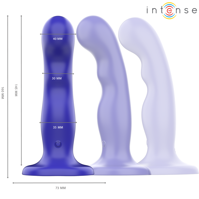 INTENSE - SHORTY VIBRADOR COM VENTOSA AZUL COM CONTROLO REMOTO