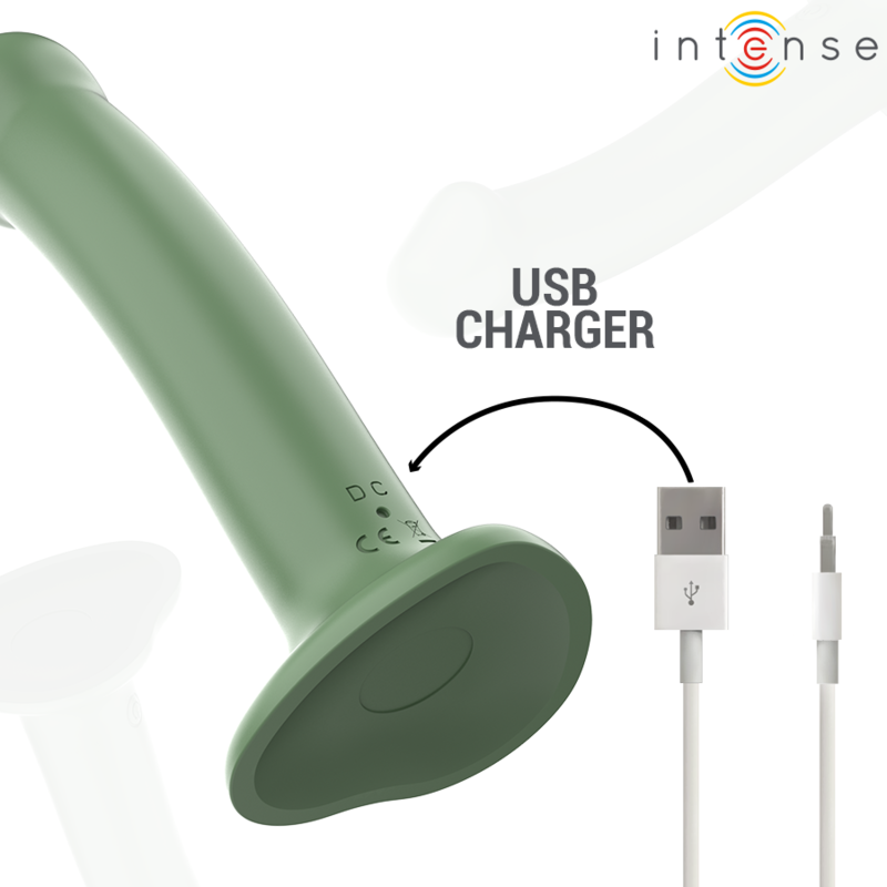 INTENSE - BECCA VIBRADOR COM VENTOSA 10 VIBRAÇÕES VERDE COM CONTROLO REMOTO