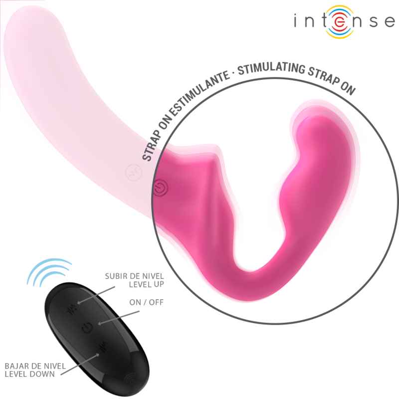 INTENSE - AMY VIBRADOR DUPLO 20CM ROSA COM CONTROLO REMOTO