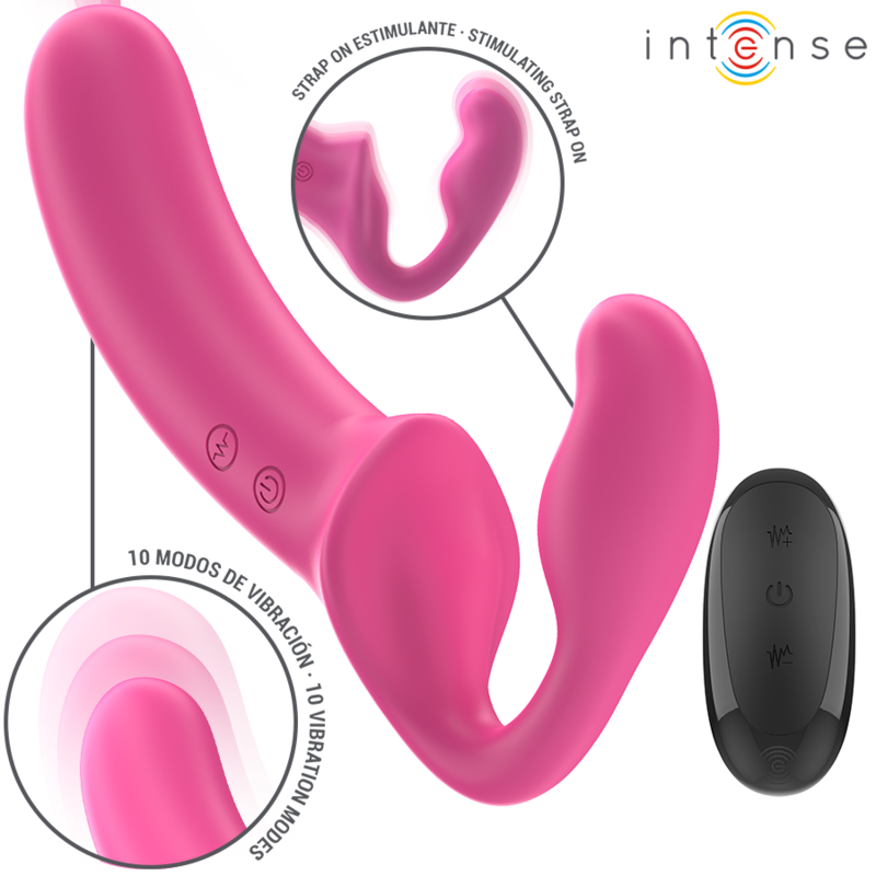 INTENSE - AMY VIBRADOR DUPLO 20CM ROSA COM CONTROLO REMOTO