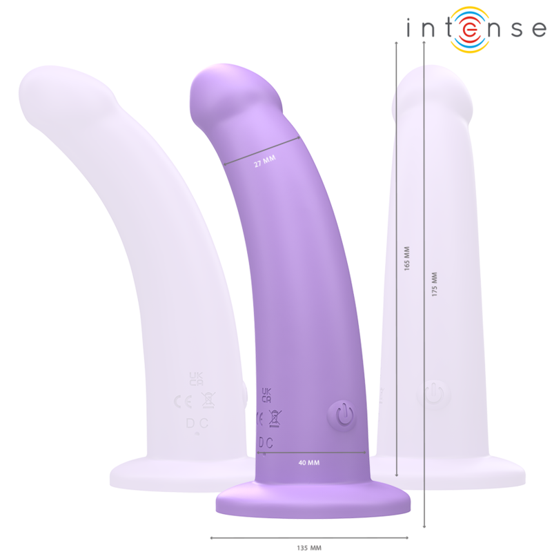 INTENSE - EDDIE VIBRADOR 17.5CM 10 VIBRAÇÕES ROXO COM CONTROLO REMOTO