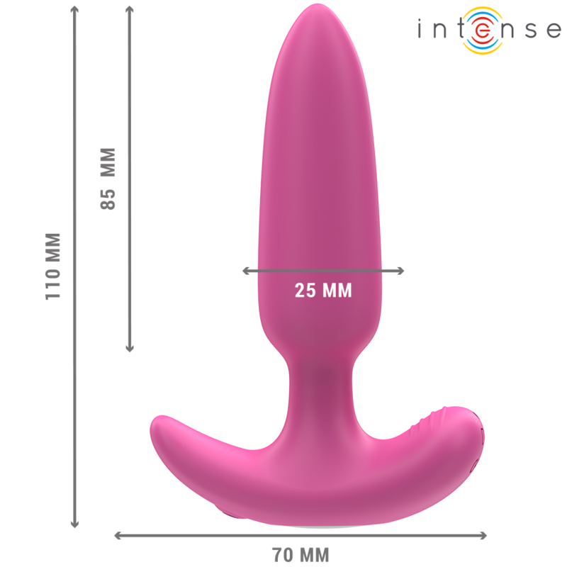 INTENSE - ROSS PLUG ANAL 10 VIBRAÇÕES ROSA COMANDO REMOTO
