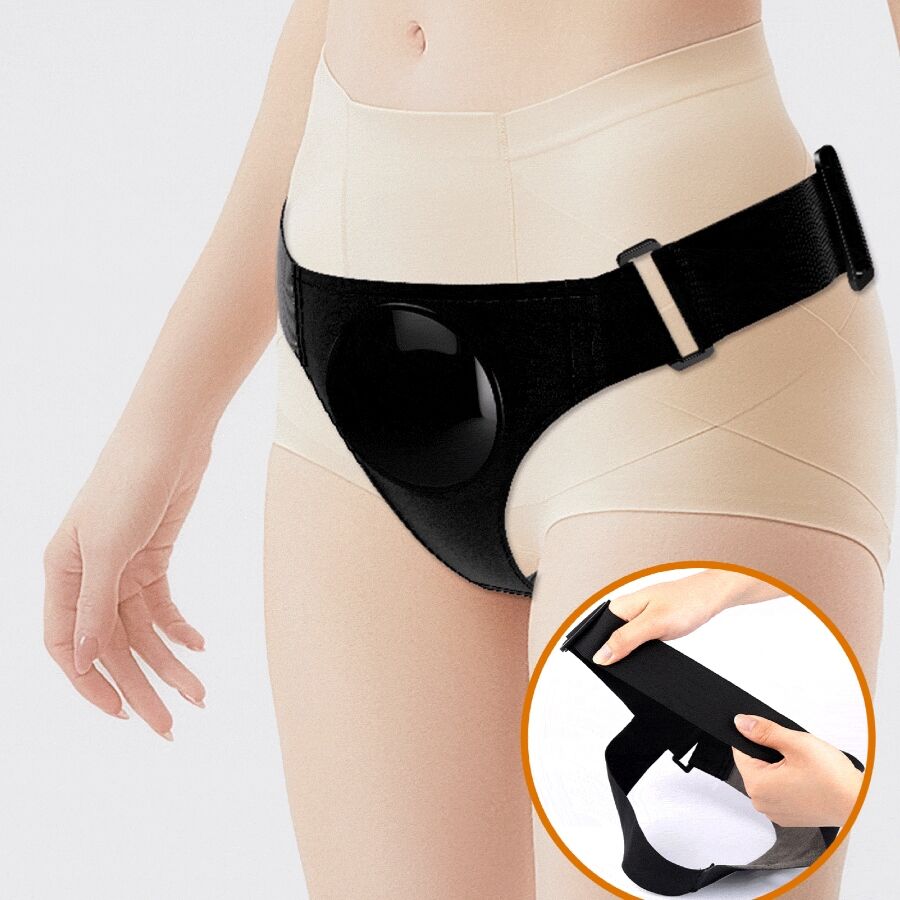PRETTY LOVE - KYTON HARNESS BRIEFS UNIVERSAL COM DILDO SQUIRTING 19 CM CASTANHO