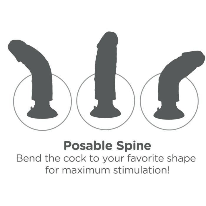 KING COCK - DILDO VIBRADOR COM TESTÍCULOS 25.5 CM CASTANHO