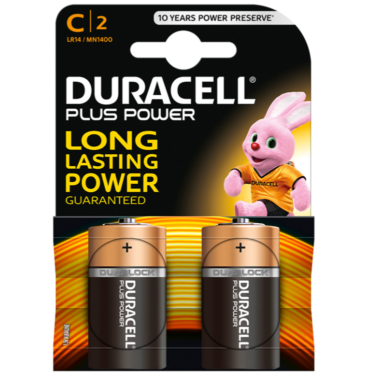 DURACELL - BATERIA PLUS POWER C LR14 2 UNIDADES - Sex Shop Sexy
