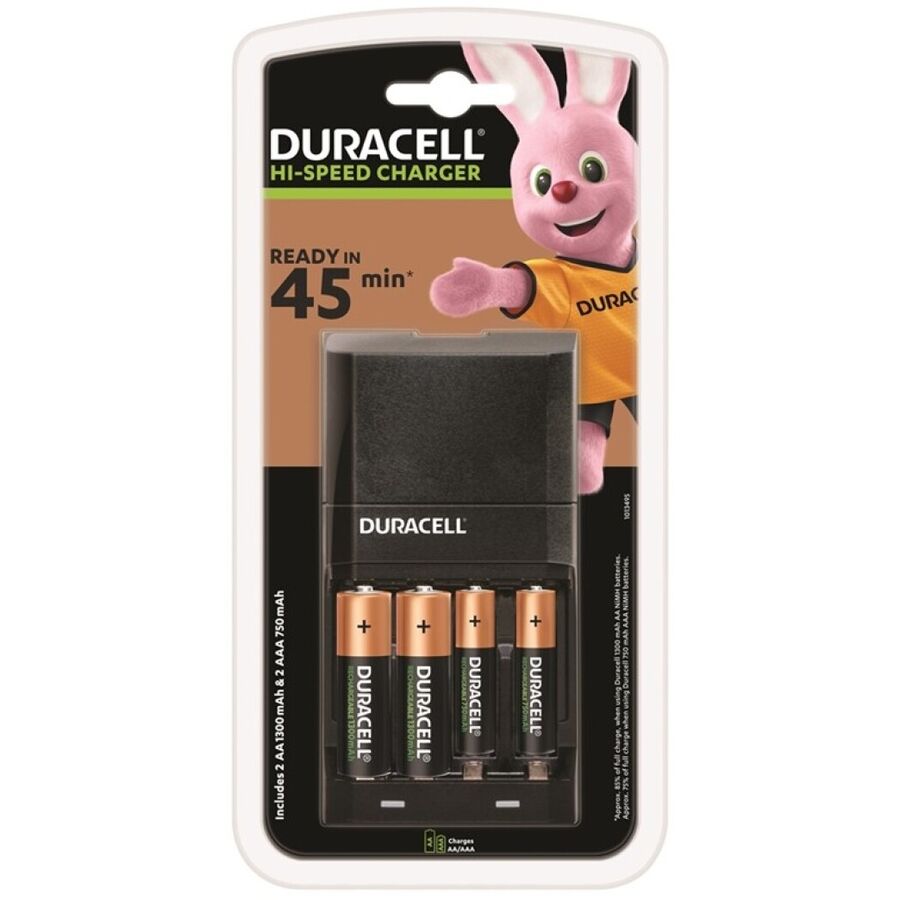 DURACELL - CARREGADOR 45MIN. + 2xAA 1700mAh + 2xAAA 750mAh - Sex Shop Sexy