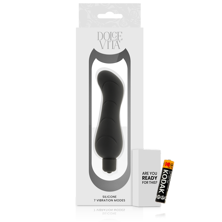 DOLCE VITA - VIBRADOR PONTO G EM SILICONE PRETO