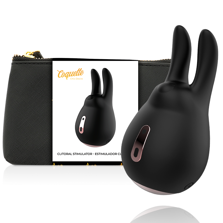 COQUETTE CHIC DESIRE - ESTIMULADOR CLITORIANO PRETO/DOURADO COELHO