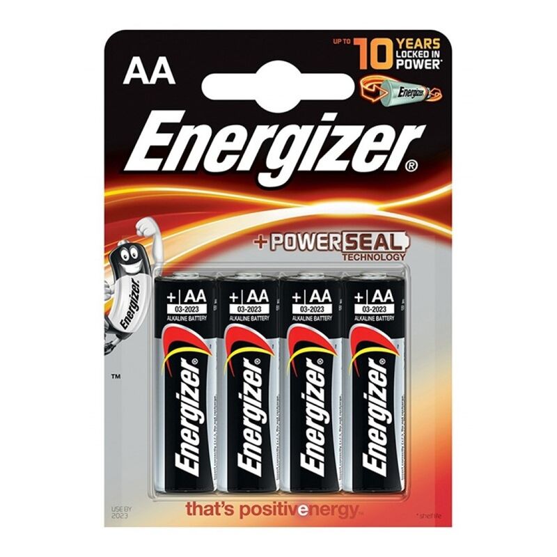 Energizer - Bateria Alcalina AA LR6 Pack de 4