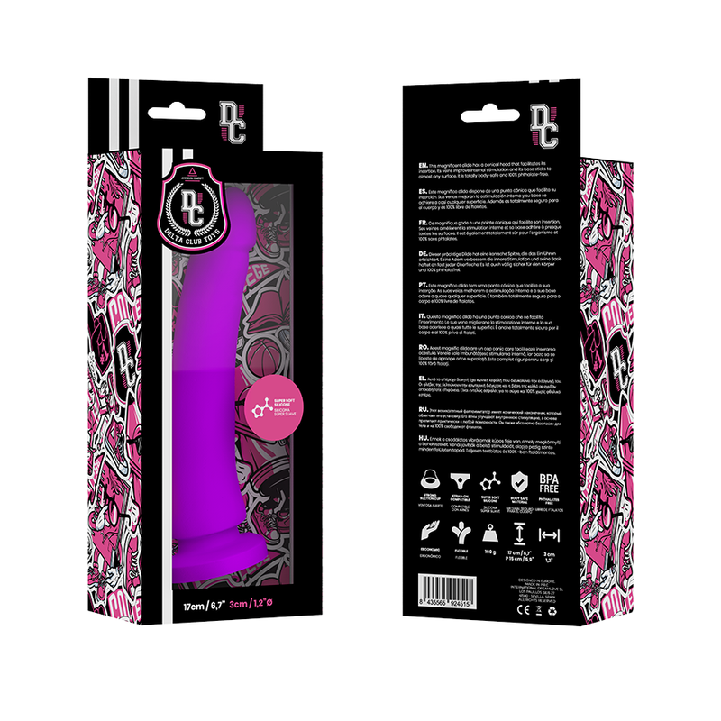 DELTA CLUB - DILDO SILICONE ROXO 17 CM x 3 CM