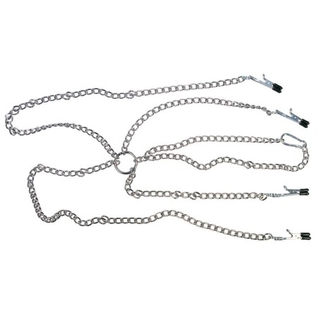 FETISH COLLECTION CHAIN WITH NIPPLE AND CLITORIS CLAMPS / BDSM