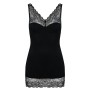 OBSESSIVE MIAMOR CHEMISE AND THONG BLACK / LADIES UNDERWEAR