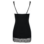 OBSESSIVE MIAMOR CHEMISE AND THONG BLACK / LADIES UNDERWEAR